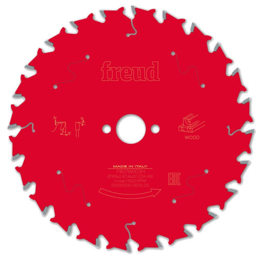 Freud 165mm 24T Circular Saw Blade For Wood - F03FS09688