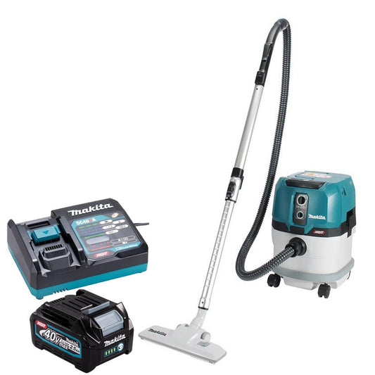 Makita VC003GLZ 40Vmax XGT Brushless L-Class Dust Extractor with 1 x 2.5Ah Battery & Charger