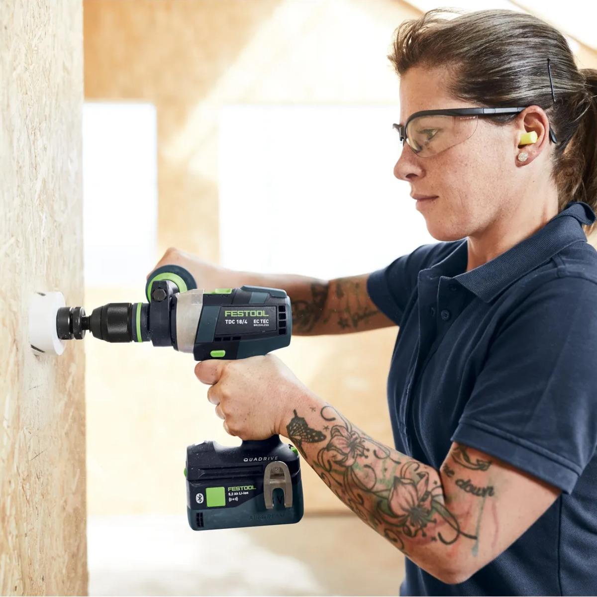 Festool TDC 18/4-Basic QUADRIVE 18V Brushless Drill Driver Body Only In Systainer - 577223