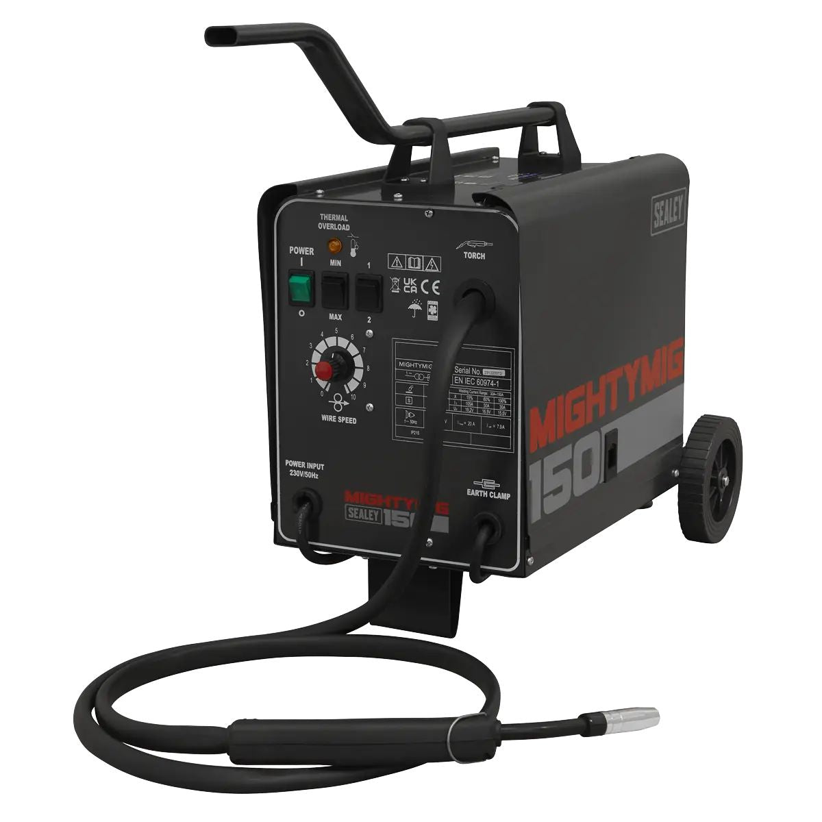 Sealey MIGHTYMIG150 150A Professional Gas/No-Gas MIG Welder 230V