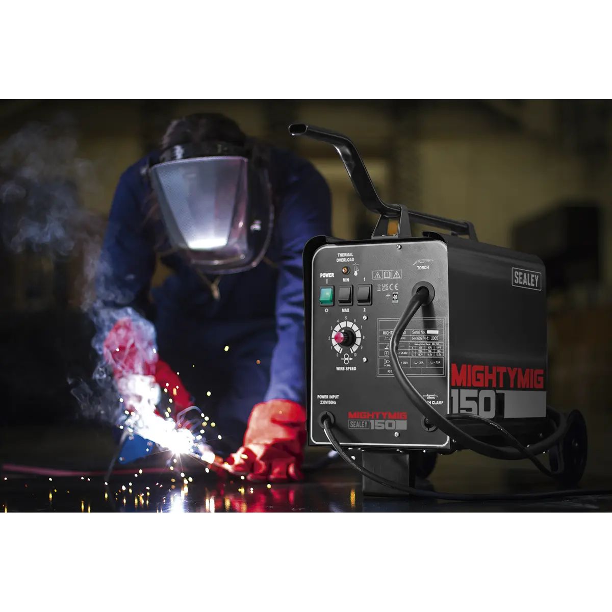 Sealey MIGHTYMIG150 150A Professional Gas/No-Gas MIG Welder 230V