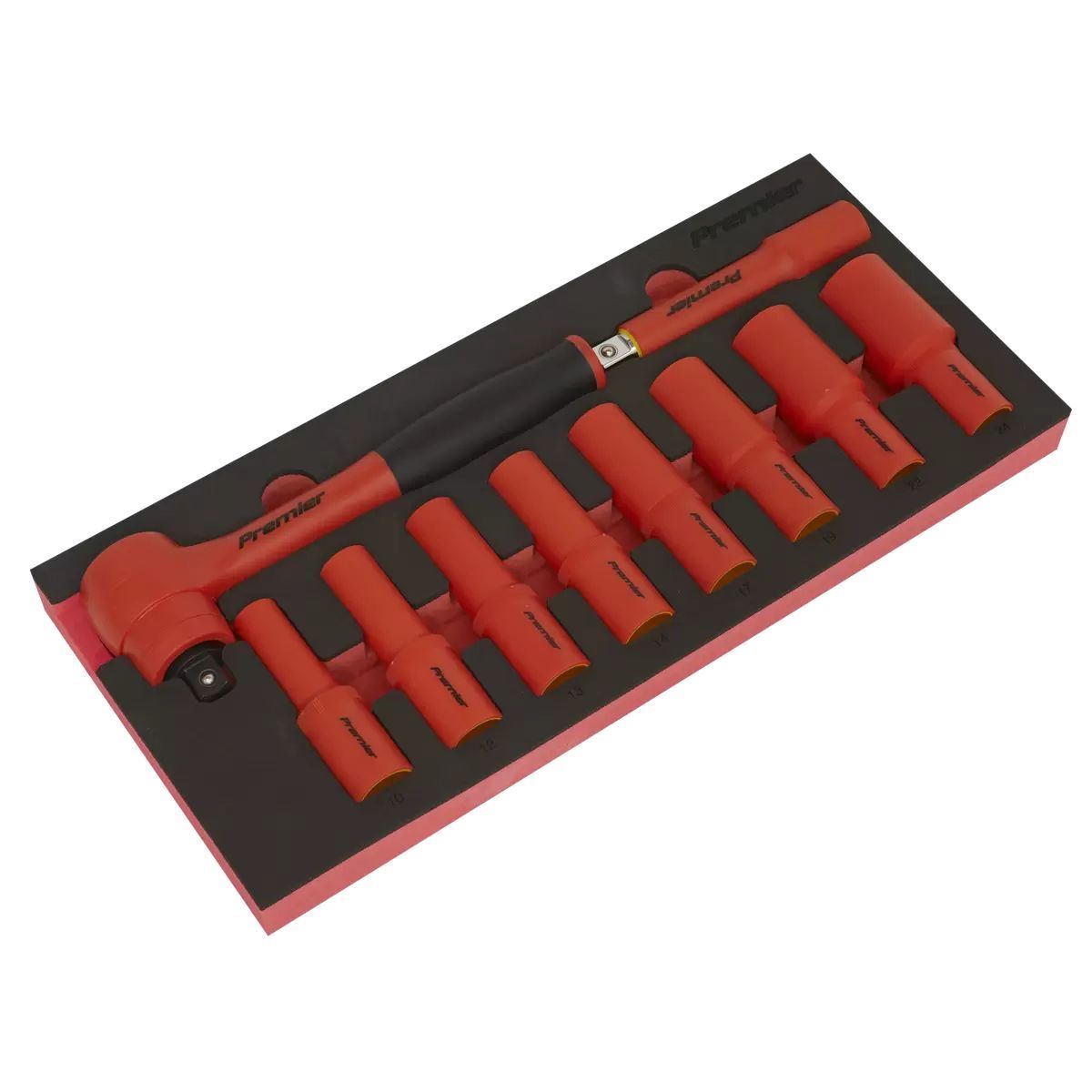 Sealey TBTE11 Insulated Socket Set with Tool Tray 1/2