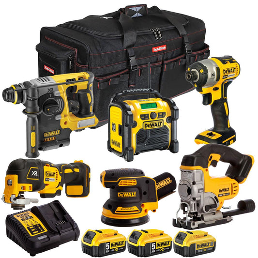 Dewalt 18V 6 Piece Combo Kit with 3 x Batteries & Charger T4TKIT-2899