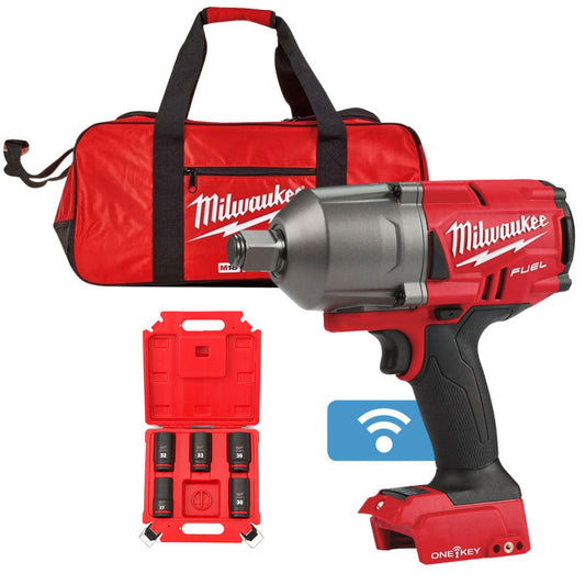 Milwaukee M18ONEFHIWF34-0B M18 FUEL 18V Brushless 3/4" Impact Wrench with 3/4" 5 Piece Socket Set