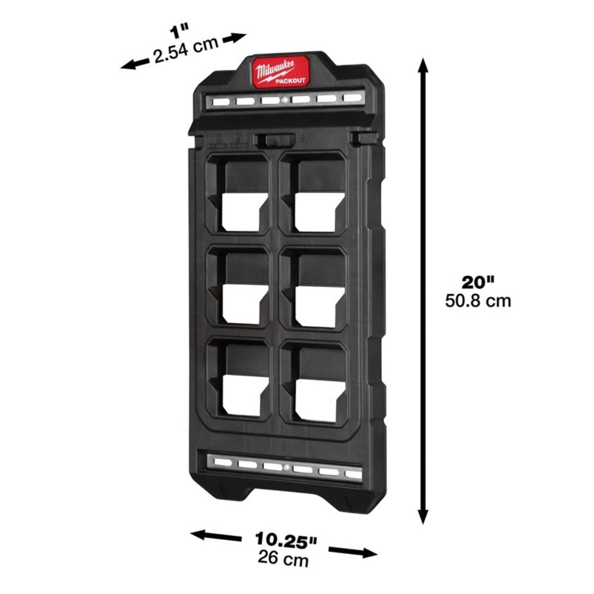 Milwaukee Packout Compact Mounting Plate with M18 Battery Holder