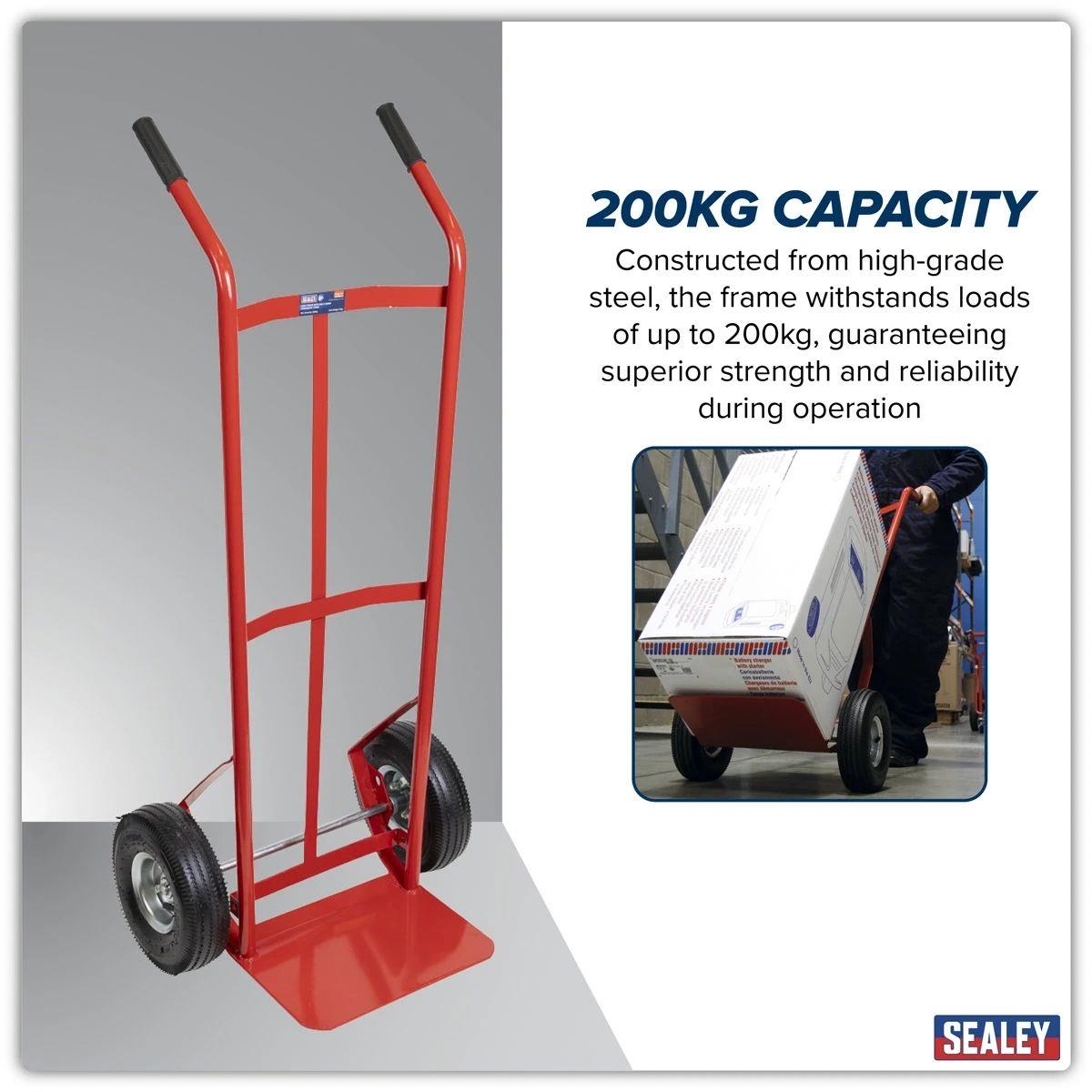 Sealey CST987 Sack Truck with Pneumatic Tyres 200kg Capacity