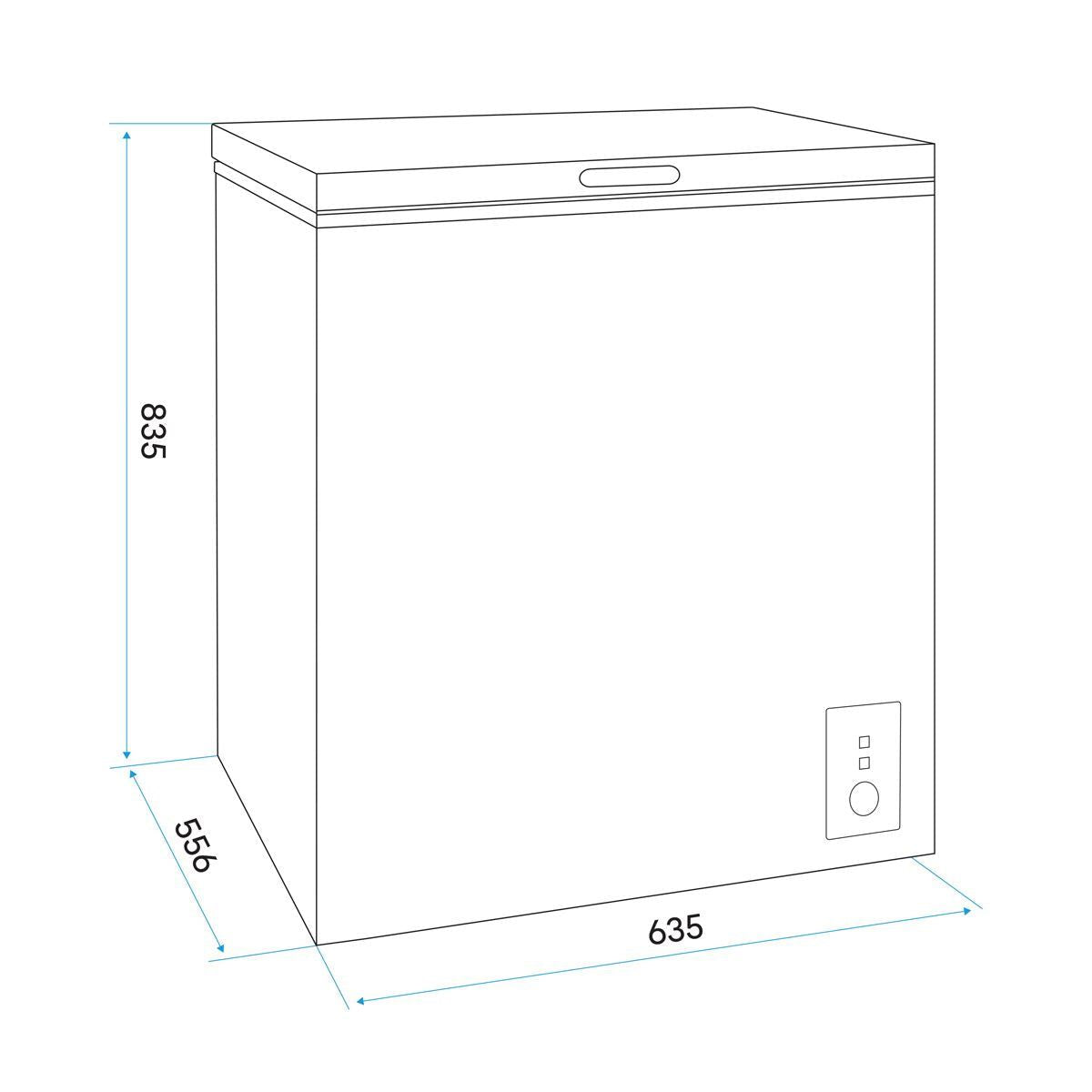 Sealey DH120 Baridi Freestanding Chest Freezer 142L Capacity White
