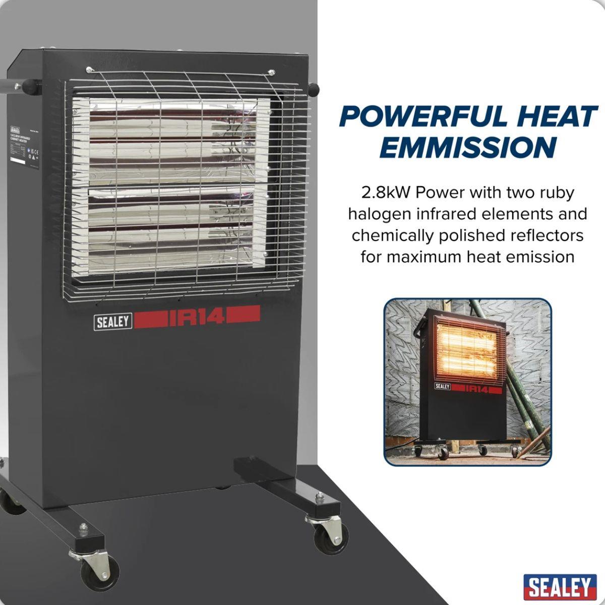 Sealey IR14 Infrared Cabinet  Heater 2.8kW/230V