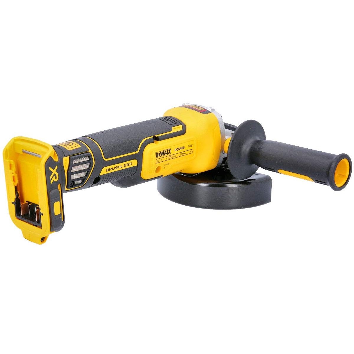 Dewalt DCG405N 18V XR Brushless 125mm Angle Grinder Body with 10 Piece Disc