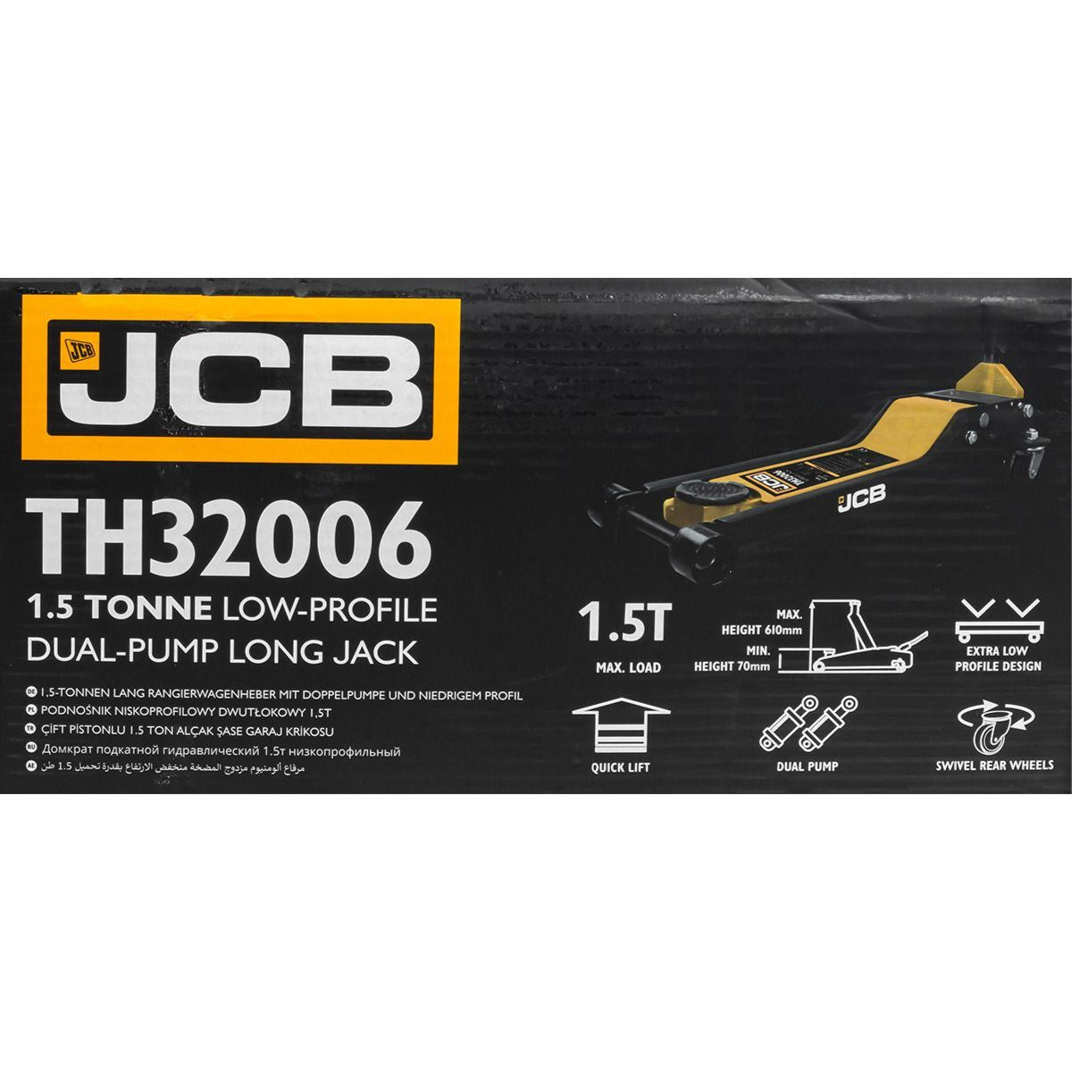 JCB TH32006 1.5 Tonne Low-Profile Double-Pump Long Jack