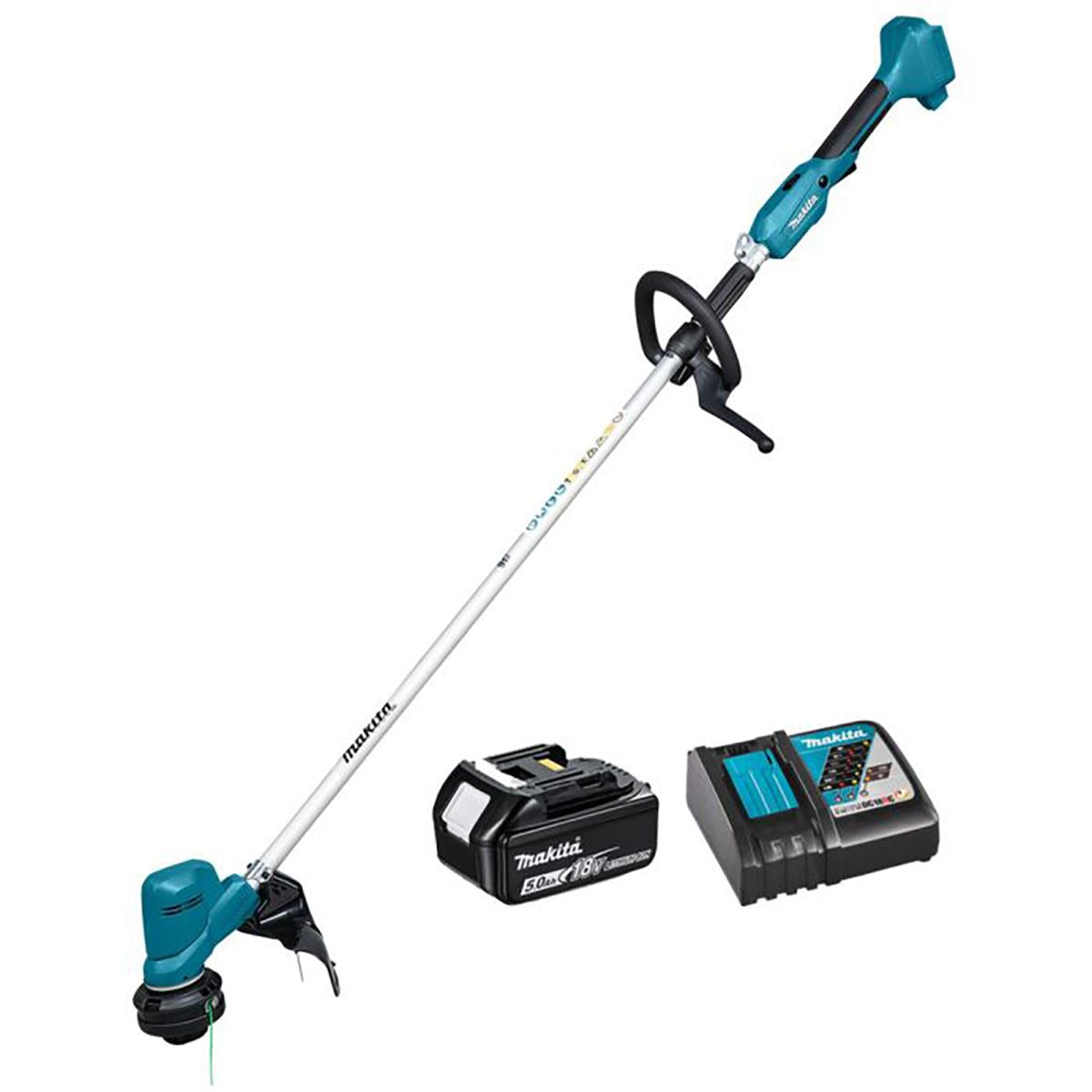 Makita DUR194RTX2 18V LXT Brushless 28cm Grass Trimmer With 1 x 5.0Ah Battery & Charger