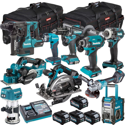 Makita 40V XGT 10 Piece Brushless Power Tool Kit with 4 x 2.5Ah Battery T4TKIT-16041
