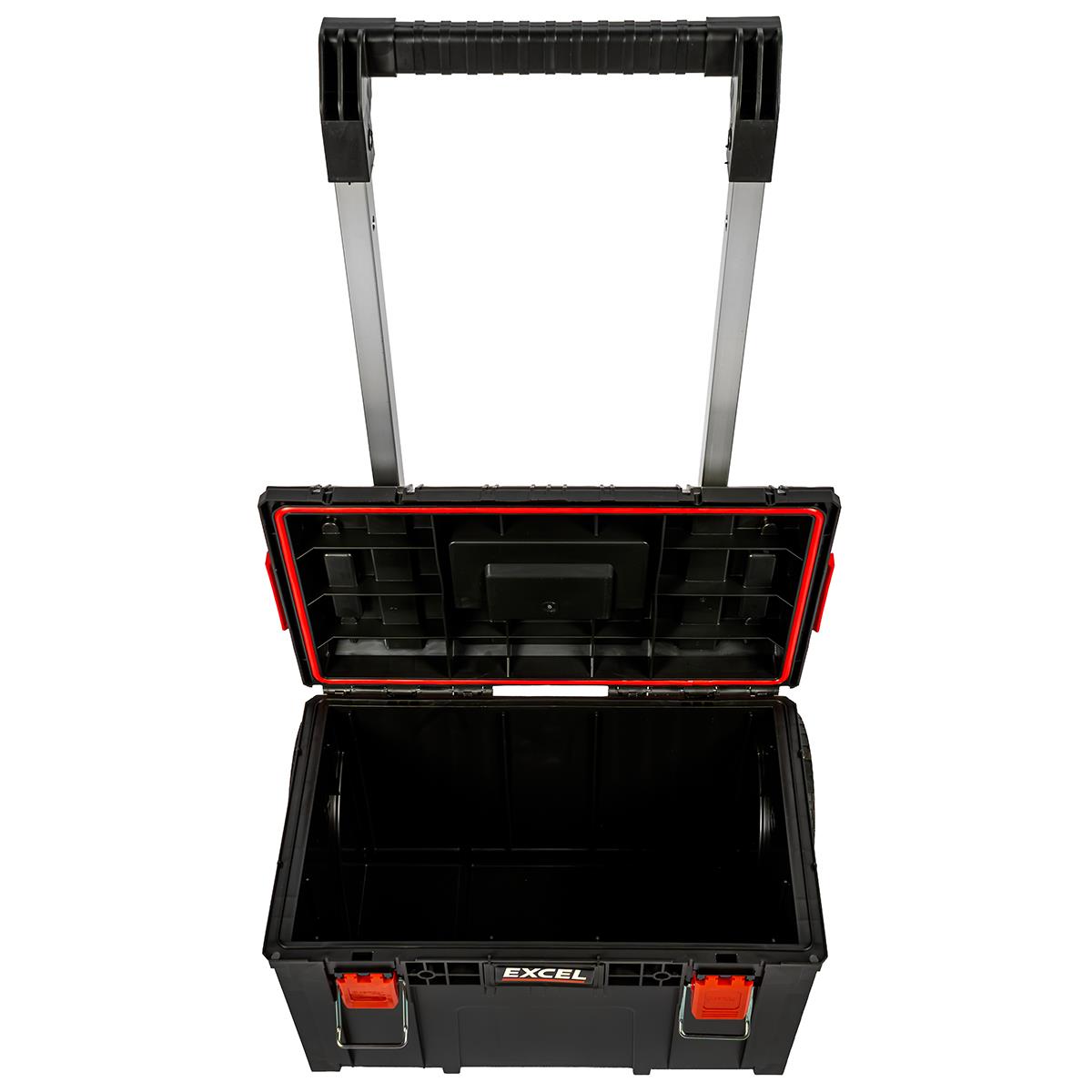 Excel Modular Tool Box Heavy Duty Mobile Storage 3 Piece Set with Wheels