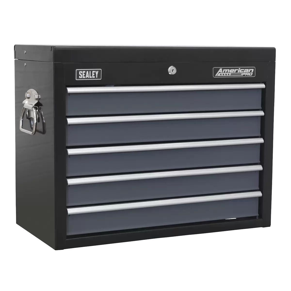 Sealey AP3505TB 5 Drawer Topchest with Ball-Bearing Slides Black/Grey