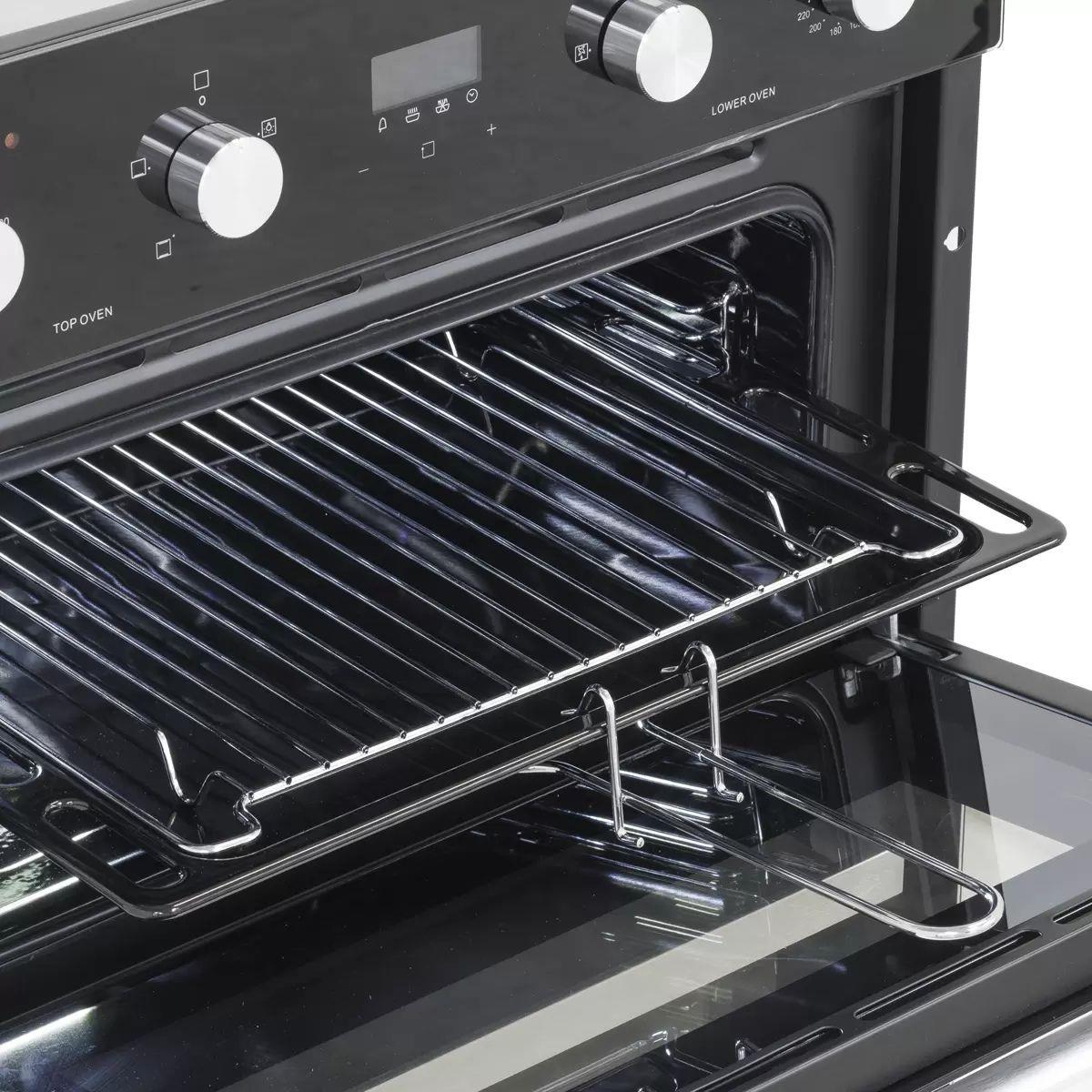 Sealey DH278 Baridi 72cm Built-Under Double Oven, 74L Capacity, Energy Rating A Black 240V