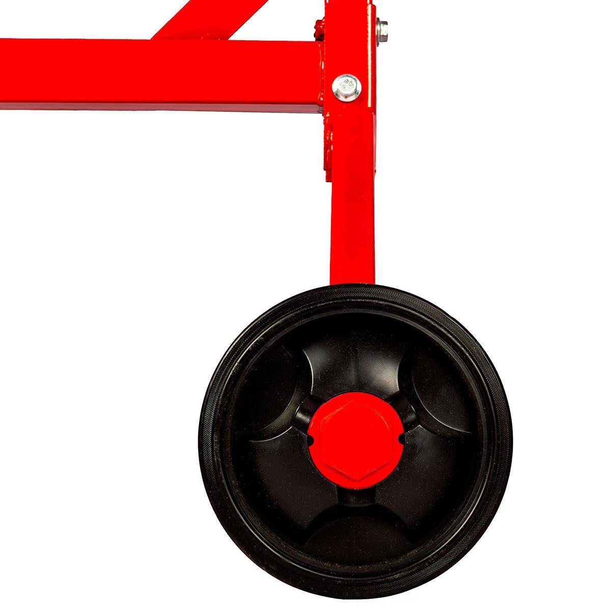 Excel 70L Portable Cement Concrete Mixer 240V/220W with Wheels & 100L Wheelbarrow Black Steel Tray