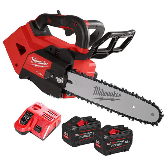 Milwaukee M18FTHCHS30-0 18V Brushless Top Handle Chainsaw With 2 x 12.0Ah Batteries & Charger