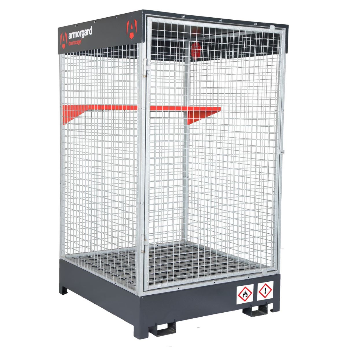 Armorgard DRC4 Drum Cage COSHH Compliant Hazardous 1280mm x 1220mm x 2100mm Substances Storage