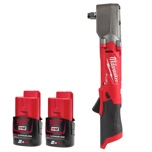 Milwaukee M12FRAIWF12-0 12V 1/2" Brushless Right Angle Impact Wrench with 2 x 2.0Ah Batteries