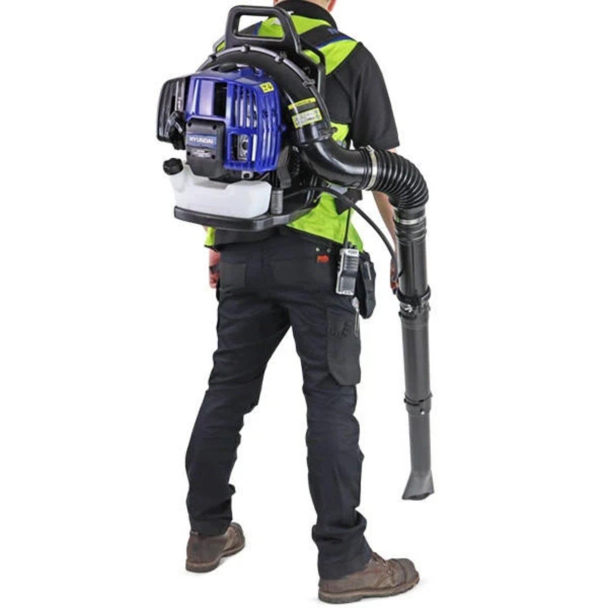 Hyundai HYB5200 52cc 2-Stroke Backpack Petrol Leaf Blower, 170mph Air Speed