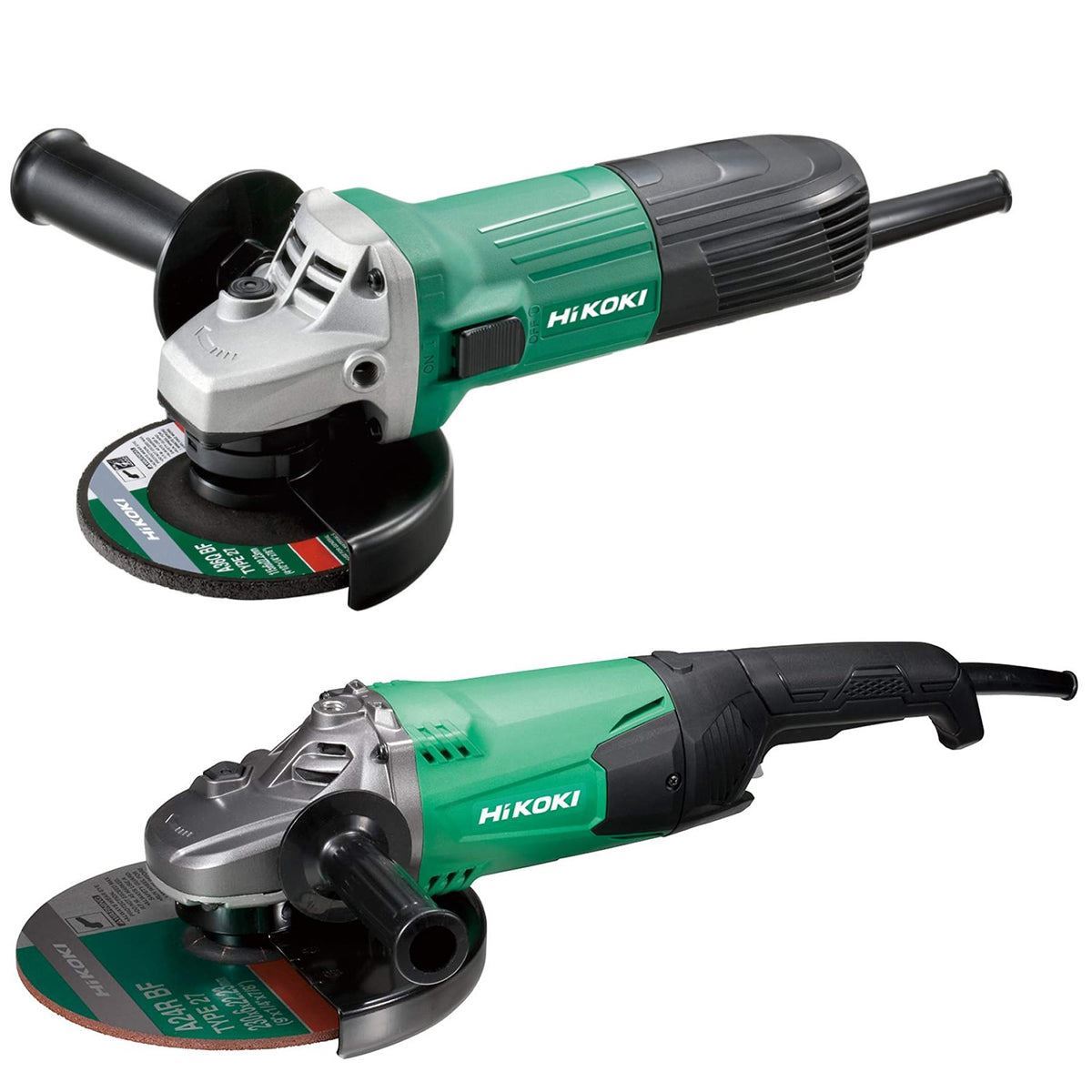 Hikoki G12STX + G23ST 115mm & 230mm Angle Grinder Twin Pack 230V
