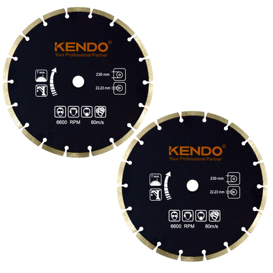 Kendo 230mm Diamond Cutting Blade Pack of 2
