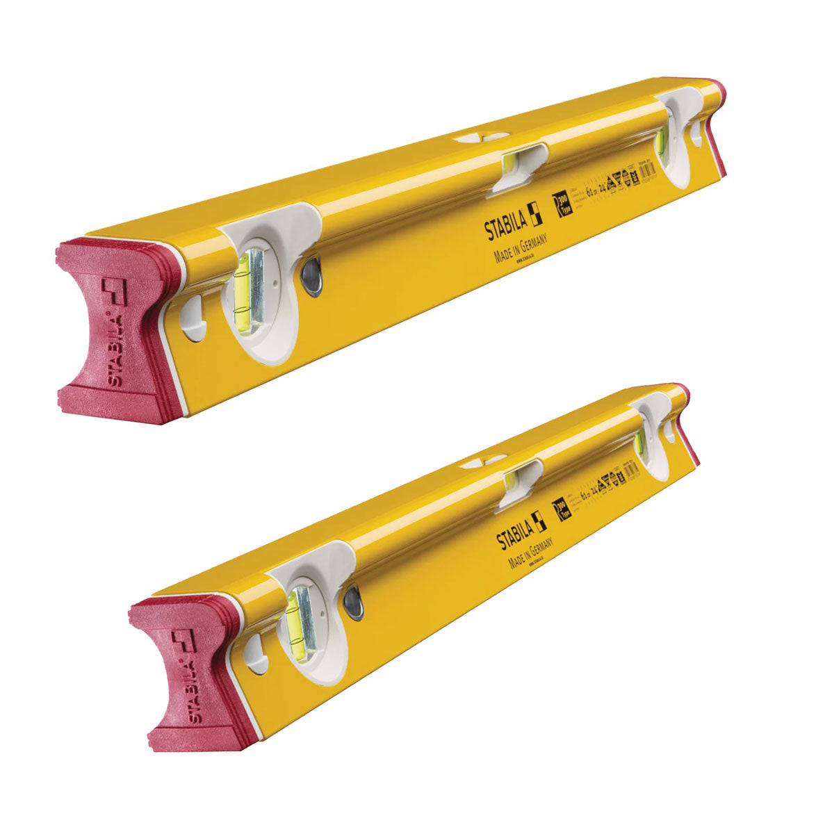 Stabila R-Type Spirit Level 610mm & 1830mm Pack of 2