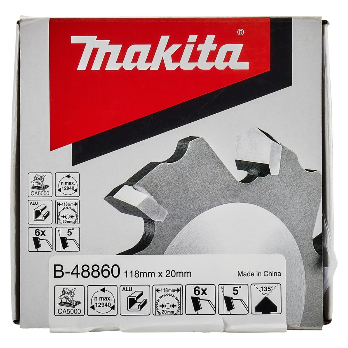 Makita B-48860 Grooving Saw Blade Specialized T.C.T 118 x 20mm 6T