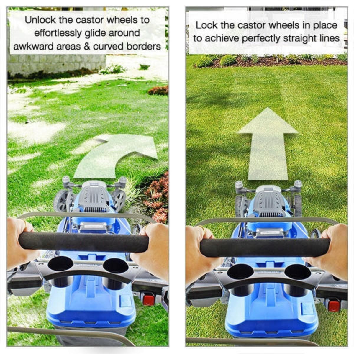 Hyundai HYM510SPEZ 51cm Self-Propelled Petrol Lawnmower, Electric Start, 70L Collector & Mulching