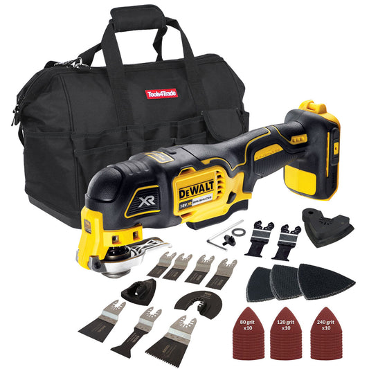 Dewalt DCS355N 18V Brushless Oscillating Multitool Body with Accessories Set & Bag