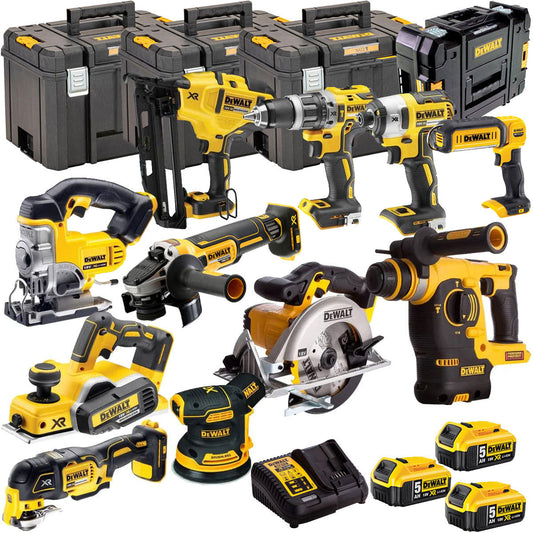 DeWalt DEWT4TKIT10 18V 11 Piece Power Tool Kit with 3 x 5.0Ah Battery