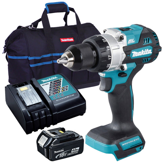 Makita DHP486Z 18V Brushless Combi Drill with 1 x 4.0Ah Battery, Charger & Bag
