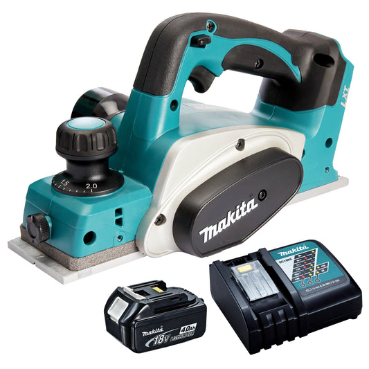 Makita DKP180Z 18V 82mm Planer with 1 x 4.0Ah Battery & Charger