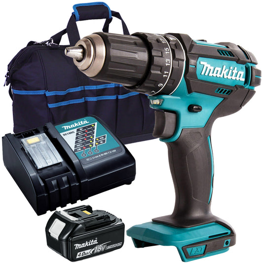 Makita DHP482Z 18V 2-Speed Combi Drill with 1 x 4.0Ah Battery, Charger & Bag