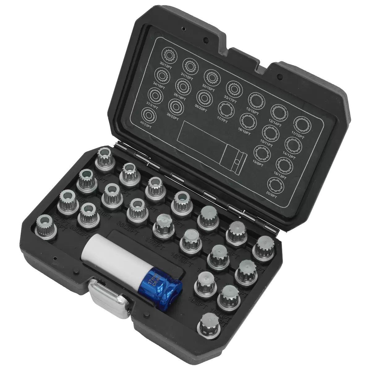 Sealey SX209 Locking Wheel Nut Key Set for BMW & Mini 21pc