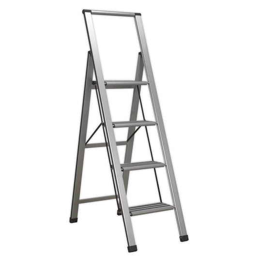 Sealey APSL4 Aluminium Folding Step Ladder 150kg Capacity