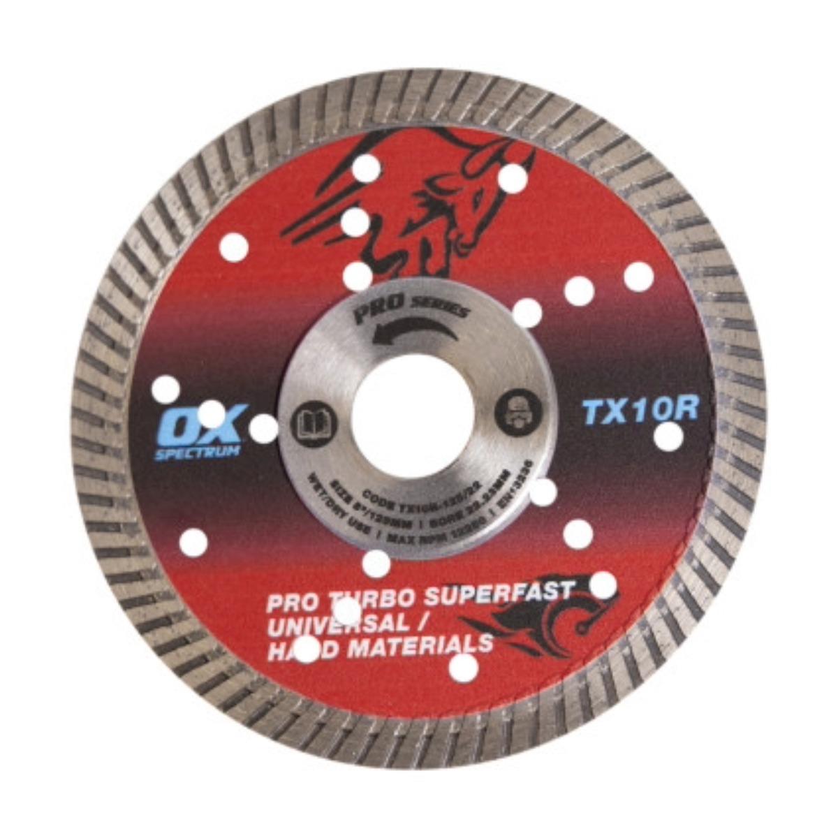 OX Spectrum 125mm Superfast Superior Diamond Blade TX10R-125/22