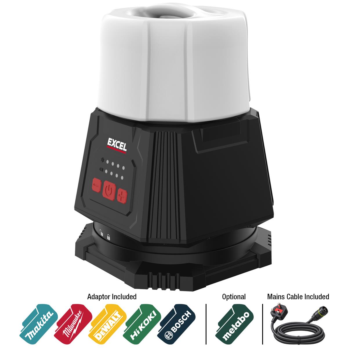 Excel 18V/240V 10000 Lumens Hybrid 360° Site Light