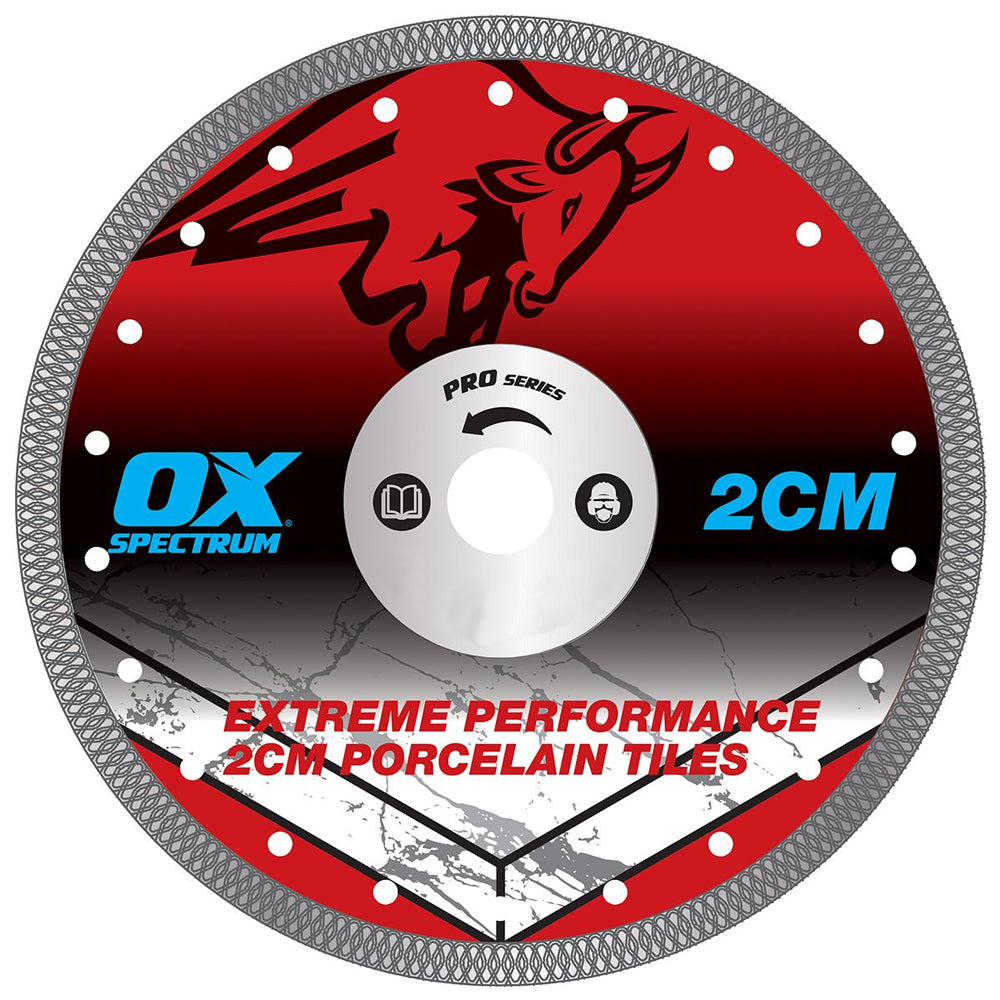 OX Pro 115mm Porcelain Tile Cutting Blade Wet & Dry