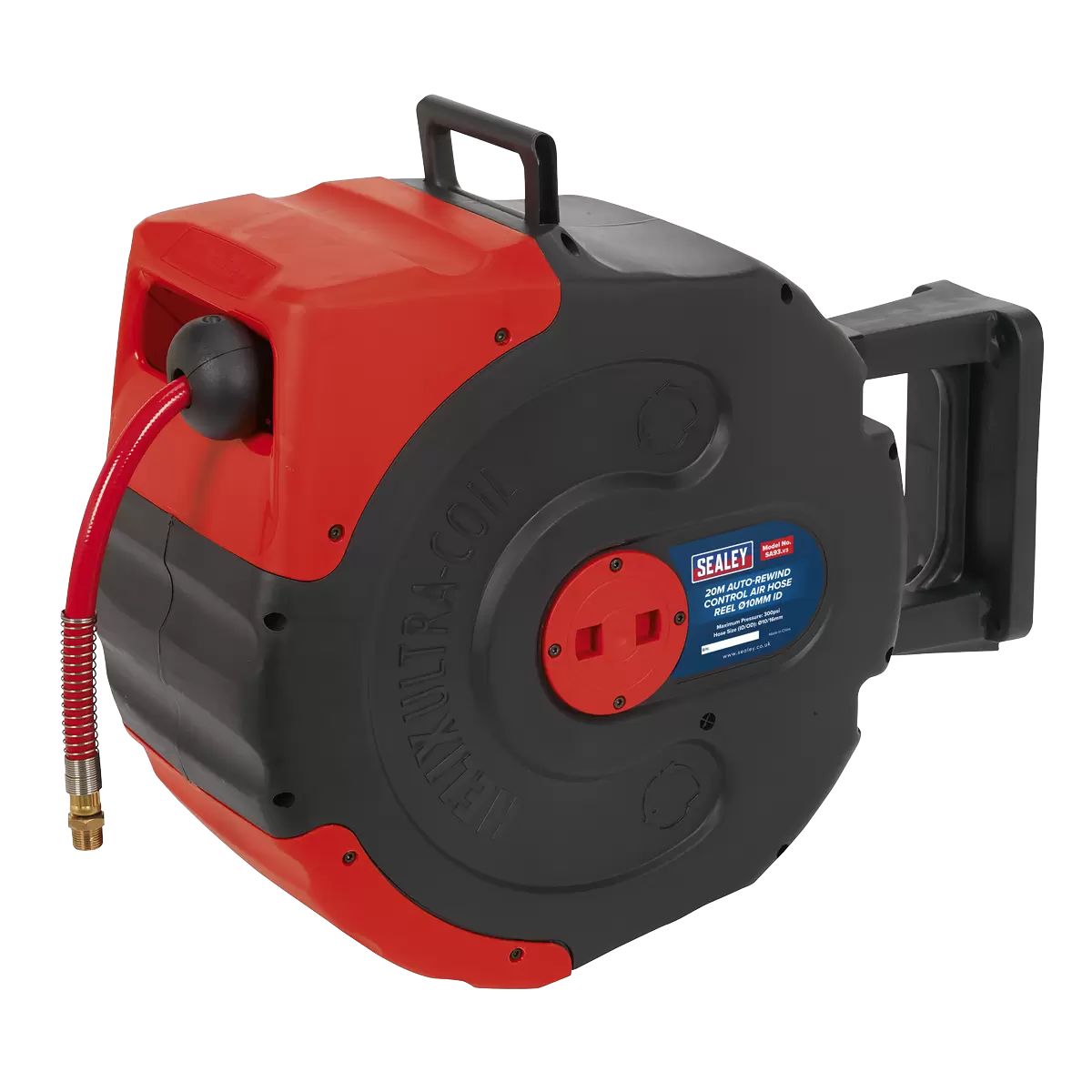 Sealey SA93 20m Retractable Air Hose Reel Ø10mm ID