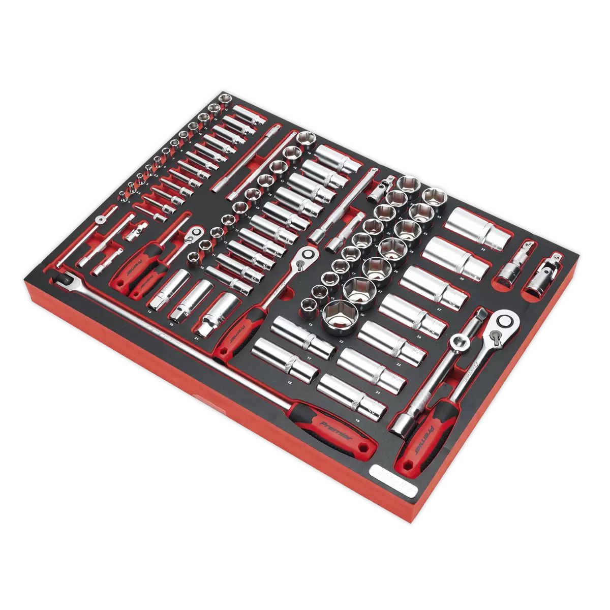 Sealey TBTP02 Tool Tray with Socket Set 91pc