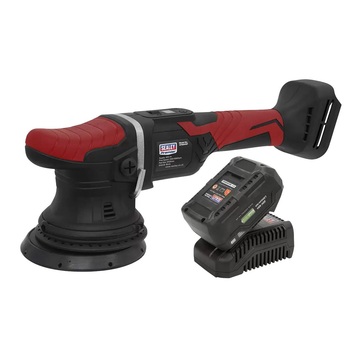 Sealey CP20VOPKIT 20V Orbital Polisher 125mm Kit with Battery & Charger