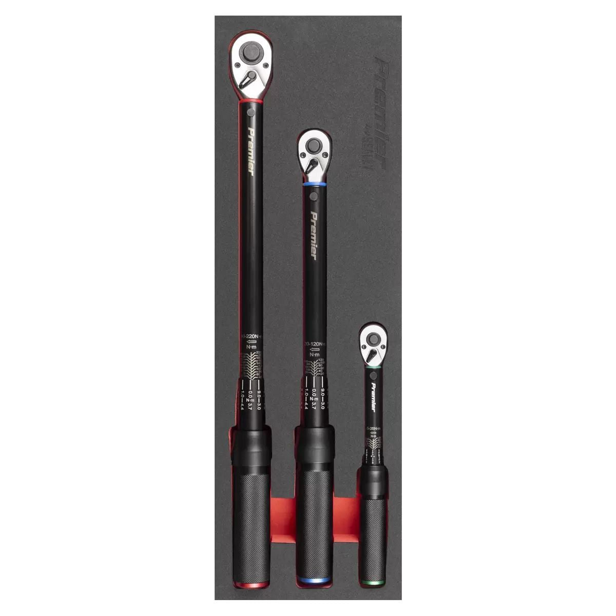 Sealey STW900SETB Torque Wrench Micrometer 3pc Set Premier Black