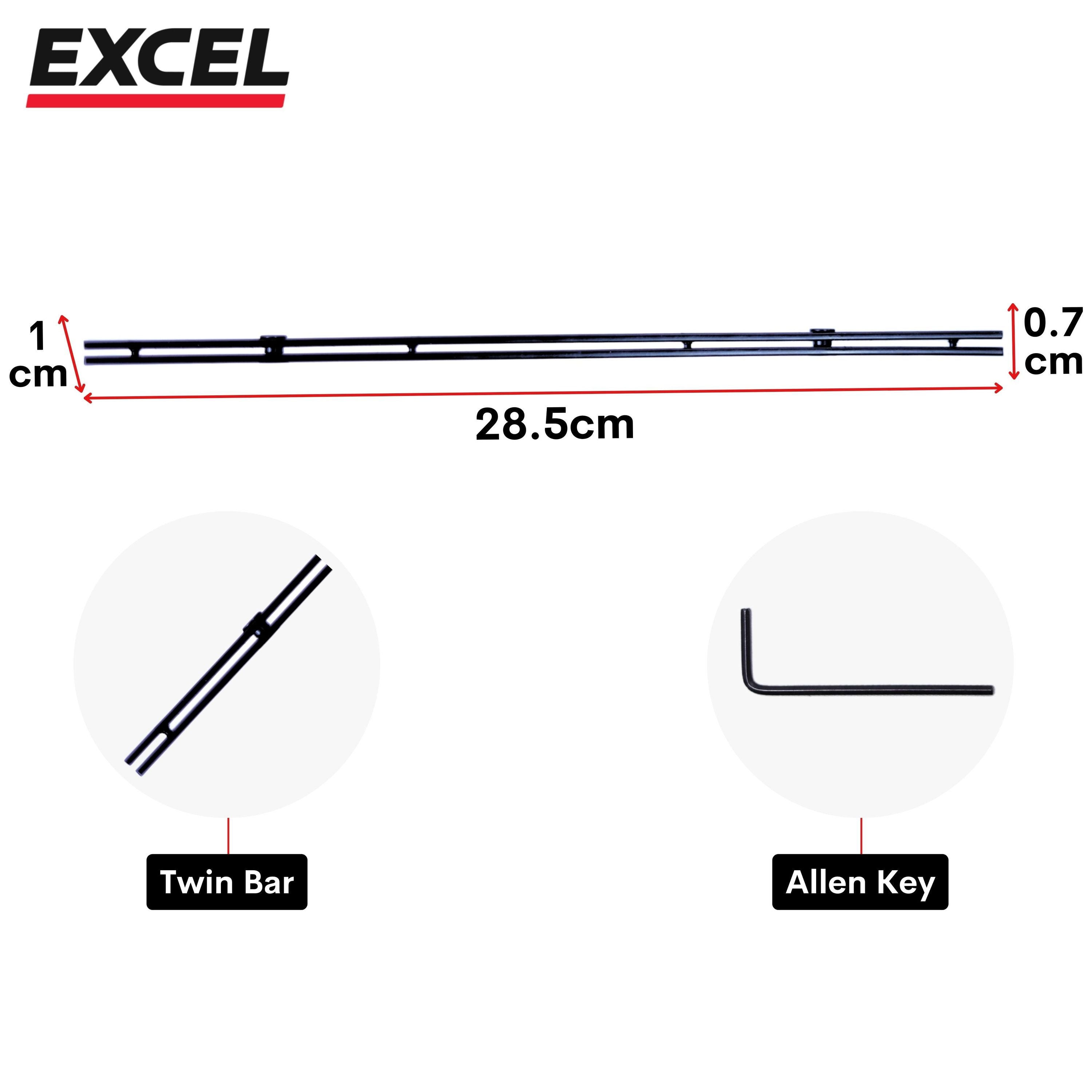 Excel Guide Rail Connector Bar Twin Pack