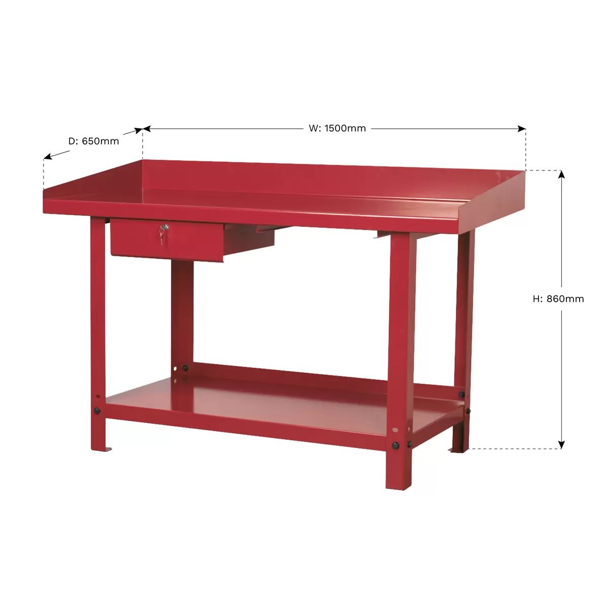 Sealey AP1015 Workbench Steel 1.5mtr with 1 Drawer