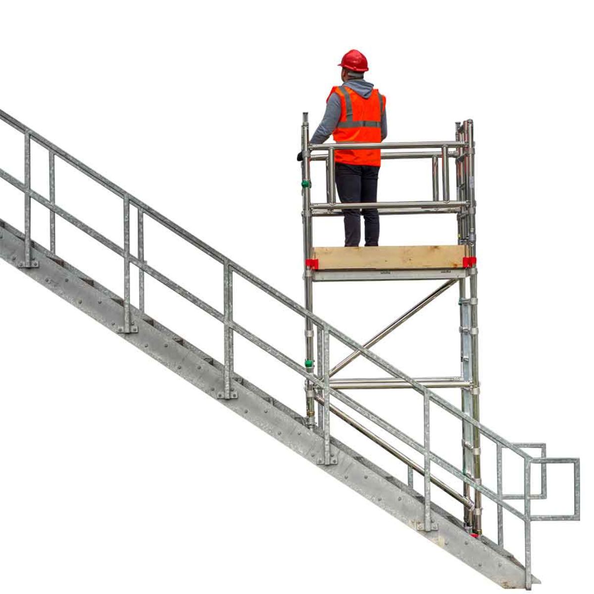 TB Davies 2.7m Aluminium Industrial Staircase Tower with Adjustable Height 3010-100