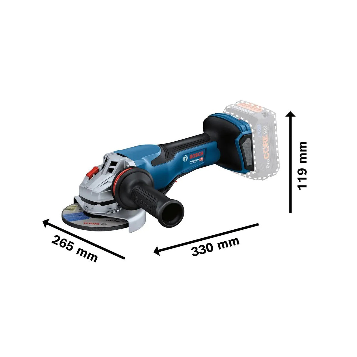 Bosch GWS 18V-15C Professional Angle Grinder 125mm Body only 06019H6000