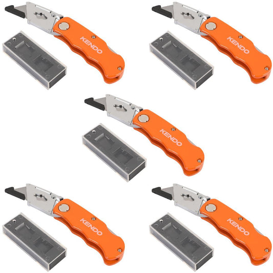 Kendo Multi-Purpose Folding Knife 5 Piece with 25 Piece Blade