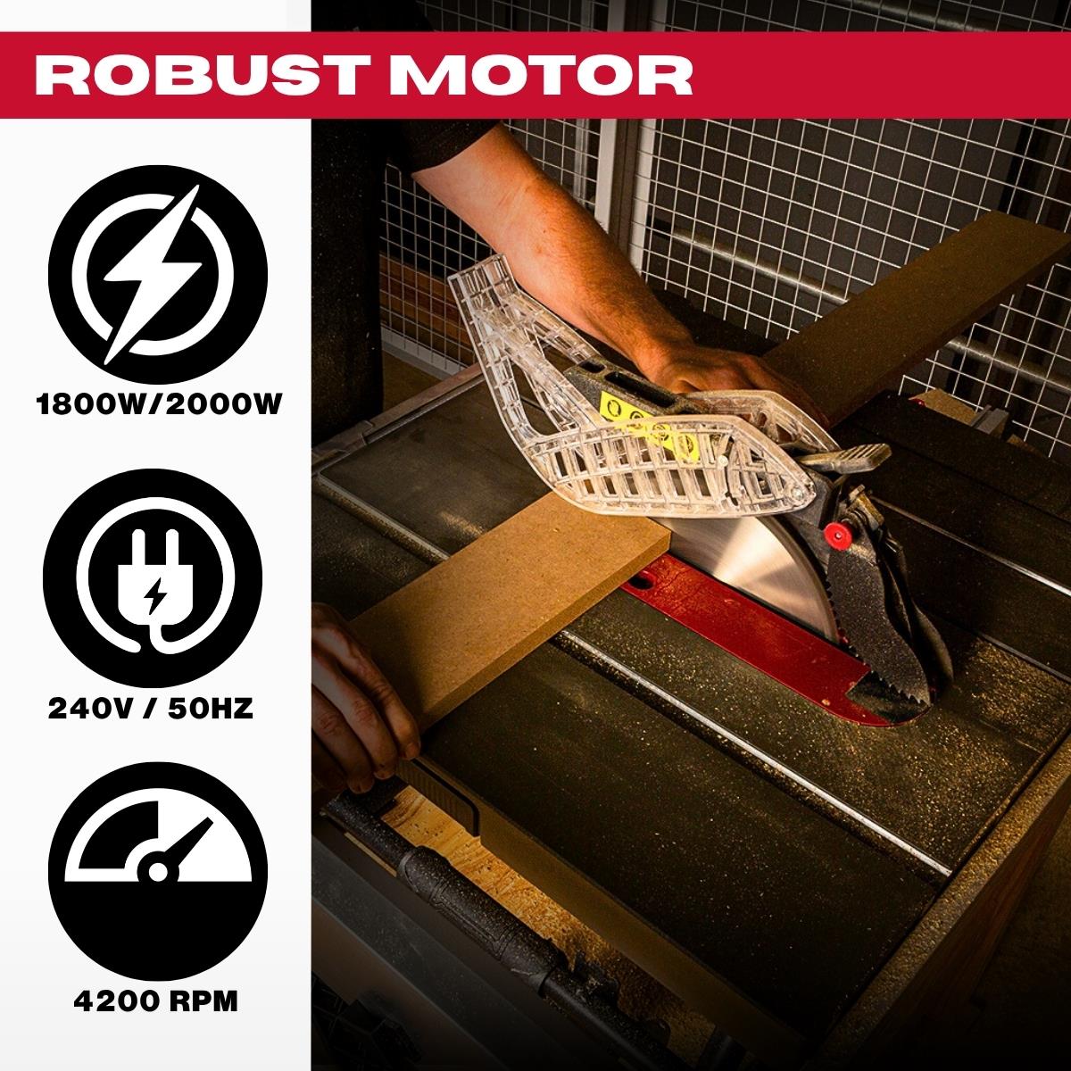 Excel 254mm Extendable Table Saw 240V/1800W Item Condition Damaged Box
