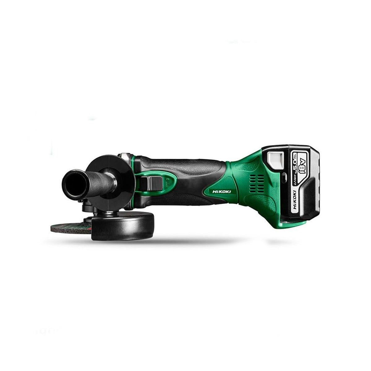 Hikoki G18DSL2W4Z 18V Cordless 115mm Angle Grinder with 1 x 2.5Ah/5.0Ah Battery & Charger